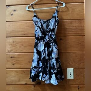 Floral Navy and Blue Women's Dress